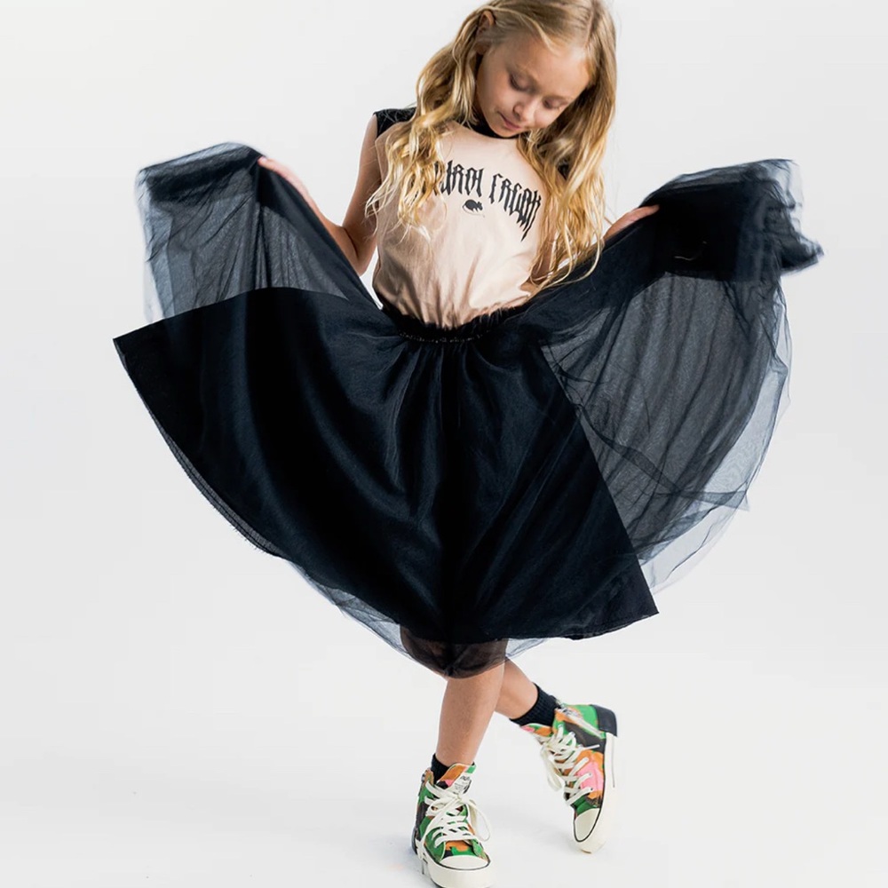nununu Black and Cream Kids Dress
